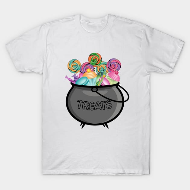 Treats Halloween Pot T-Shirt by Designoholic